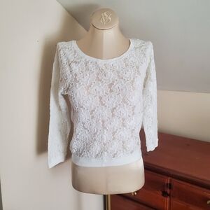 White Lace Women's Top Abercrombie & Fitch XS